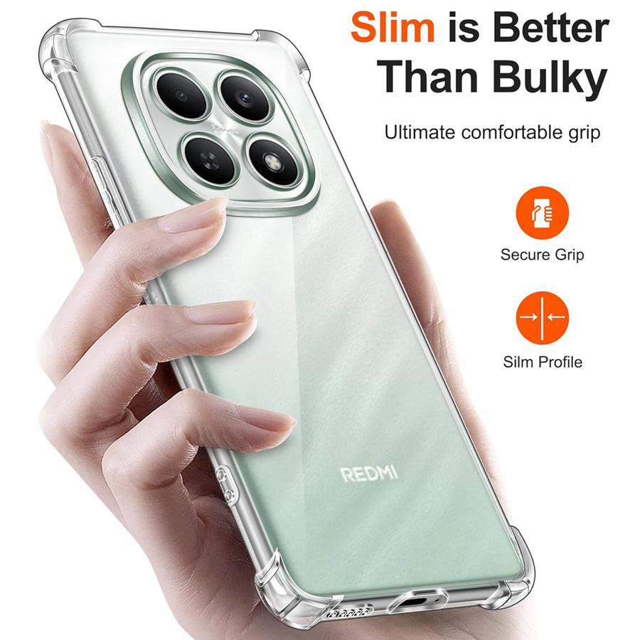 Clear Soft TPU Phone Case Cover for Xiaomi Redmi Note 15 5G Note 15 Pro+ 5G POCO M8 Pro Shockproof Full Body Protect Cases Redmi Note15Pro 4G 5G