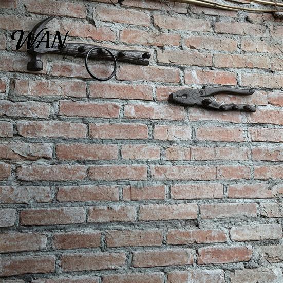 Durable Garden Hook Wrench Hammer Cast Iron Metal Wall Hook, Rustic Vintage Mounted Patio Coat Rack, Multi-functional Garage Tools Key Holder