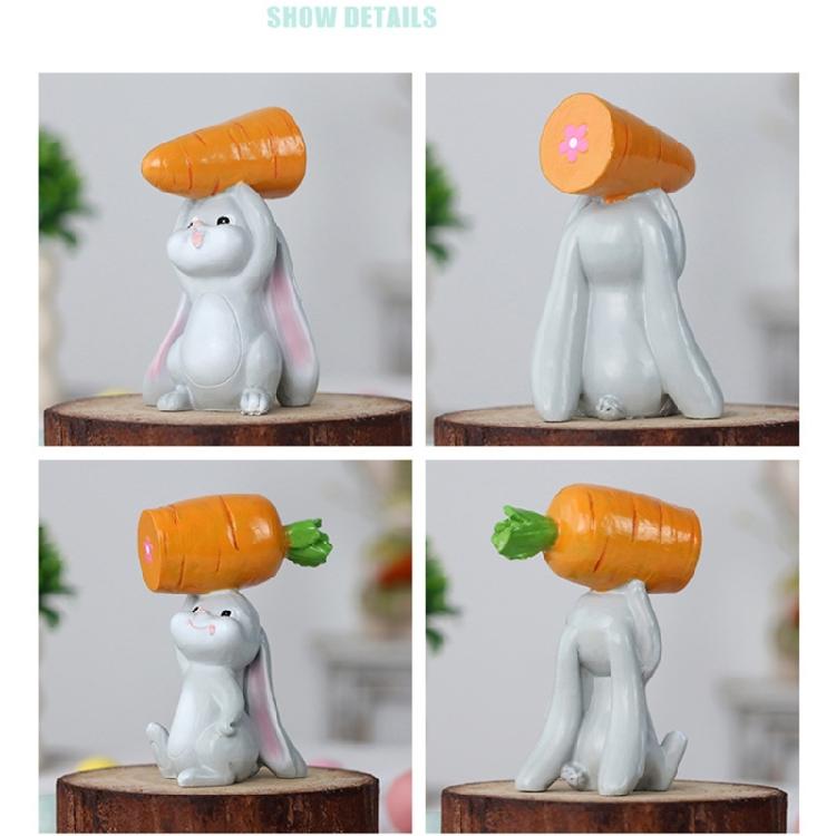 Resin Rabbit Figurines Spring Rabbit Statues Sculptures Collectible Figurines for Home,Bedroom,Living Room,Cabinets