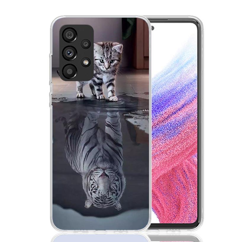 Cool Animal Big Cat Tiger Phone Case For Samsung Galaxy A13 A14 A15 A16 A17 A53 A54 A55 A56 A33 A34 A35 A36 A23 A24 A25 A26 A05S