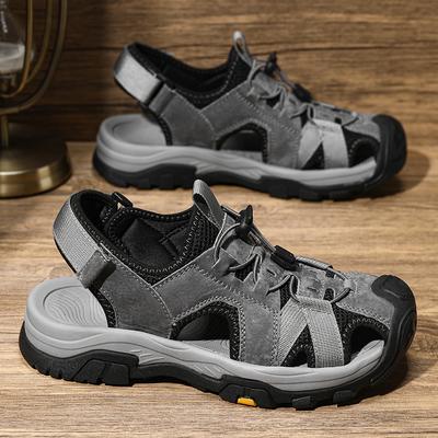 Fashion Comfortable Flats Outdoor Summer Loafers 2025 New Men's Breathable Mesh Sports Sandals Open Toe Lightweight Beach Walking Shoes