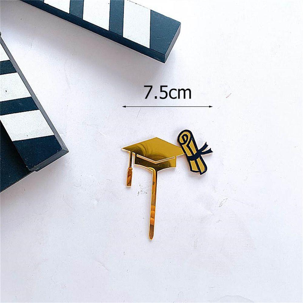

Випускний церемонія декор студент щасливий випускний випускний торт Топпер торт Топпери акрилові 1PC-style6