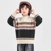 Kids' Retro Fair Isle Color-Block Sweater