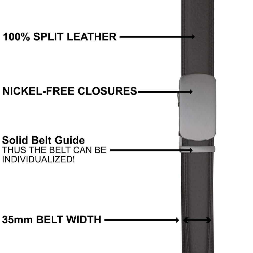 Moderner Herren Leder Automatikgürtel XXL