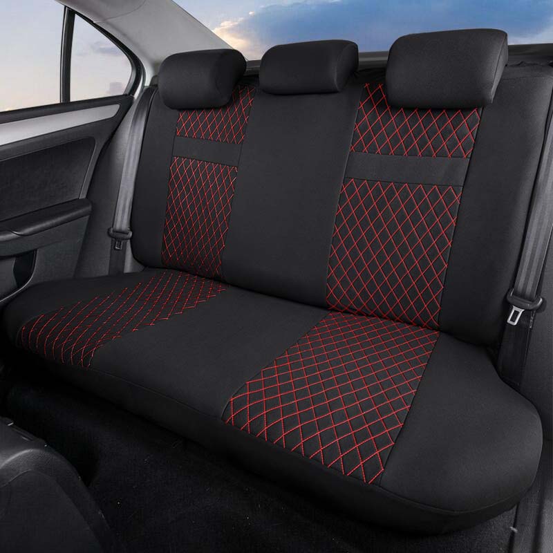 Housses de siège de voiture universelles, adaptées à la plupart des sièges de véhicule, protection de siège de voiture, combinaison classique de couleurs noir et rouge