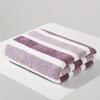 1-Pack Quick-Dry Absorbent Striped Towel for Adults Thick Polyester Blend Bath & Beach Towel with Vibrant Colors, Perfect for Camping, Bathroom