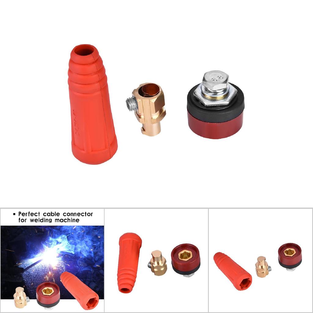 1Pcs DKJ3550 Red European Style Welding Cable Rapid Connector Quick Fitting Adapter