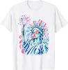 Statue Of Liberty Blowing Bubble Unisex Patriotic 4th Of July Tshirt