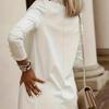 Herbst Winter Frauen Mode Einfarbig Revers Anzug Jacke Büro Freizeit Anzug