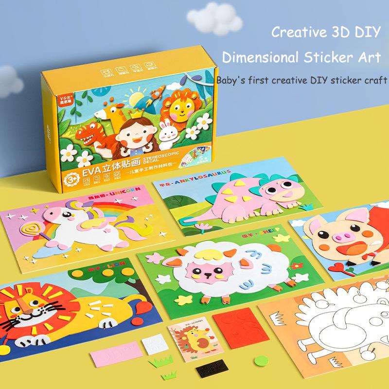 3D Eva Foam Sticker Kit For Kids, Preschool Learning Toys, Creative Diy Craft Activity For Boys & Girls (Age 3-6)