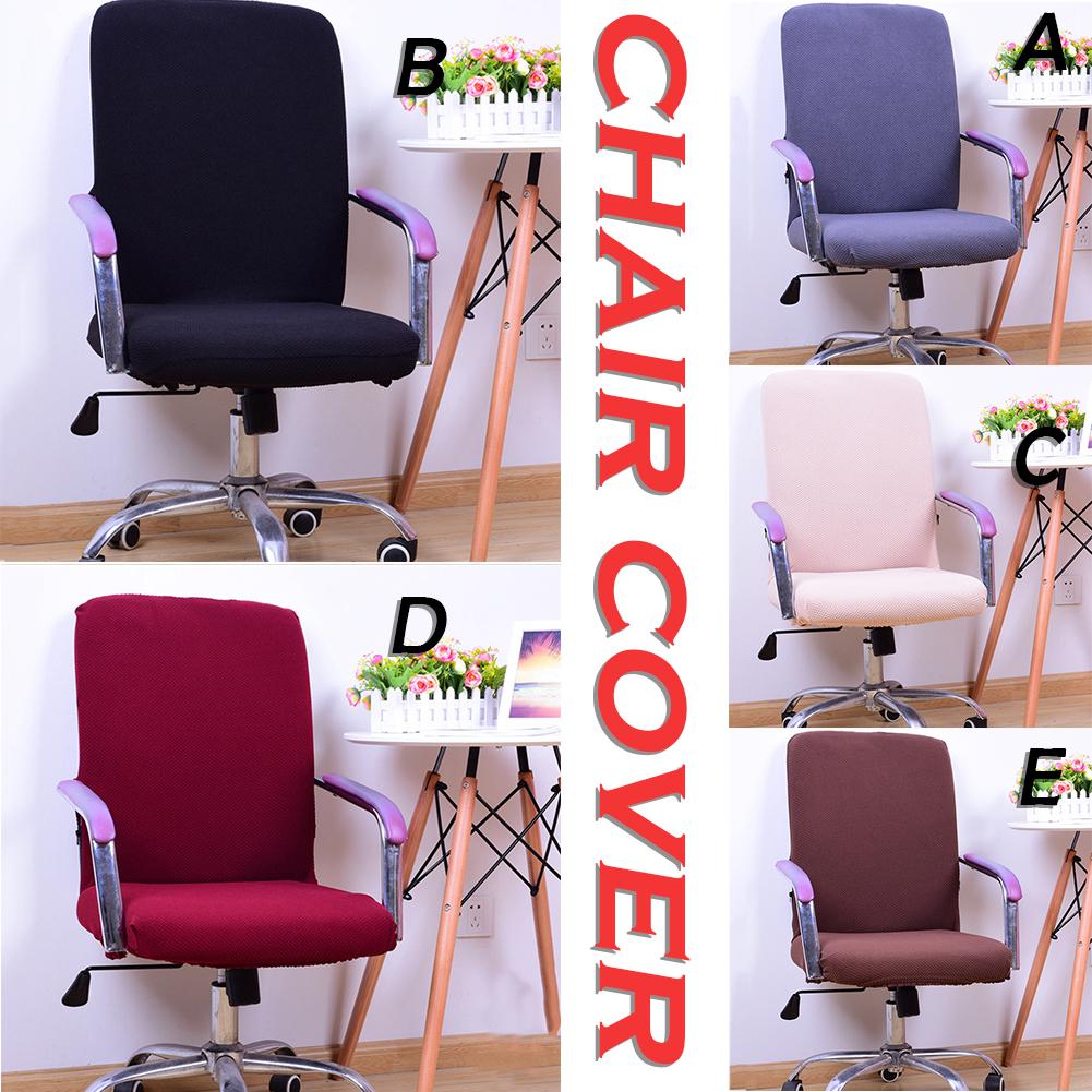 Color Siamese Stretch Home Comfort Table Hotel Office Computer Chair Cover Cute