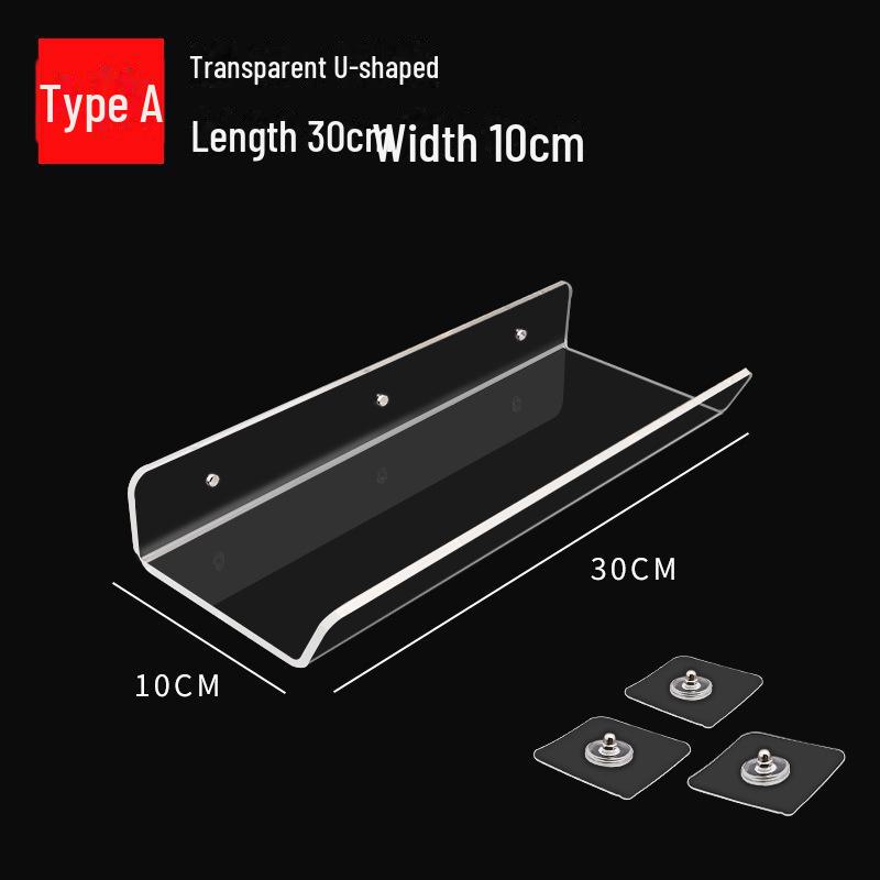 

Акриловый настенный стеллаж для хранения вещей для кухни и ванной комнаты Upgraded Thickened Version