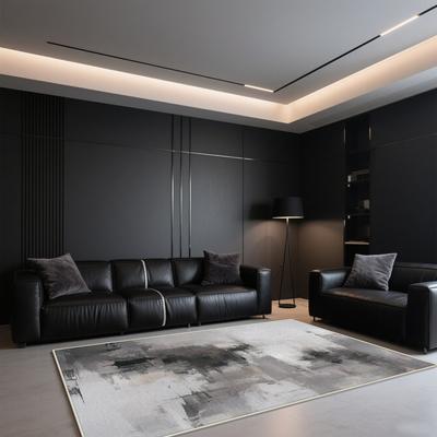 Modern Luxury Carpet for Living Room Large Area Abstract Decoration Ink Wash Rug for Bedroom Office Coffee Tables Washable Mats