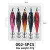 8cm Size Cuttlefish Egi Squid Lure Glow Feature Horizontal Design Squid Jig 5.6g Weight Hard Bait Wood Shrimp Lure Squid Fishing