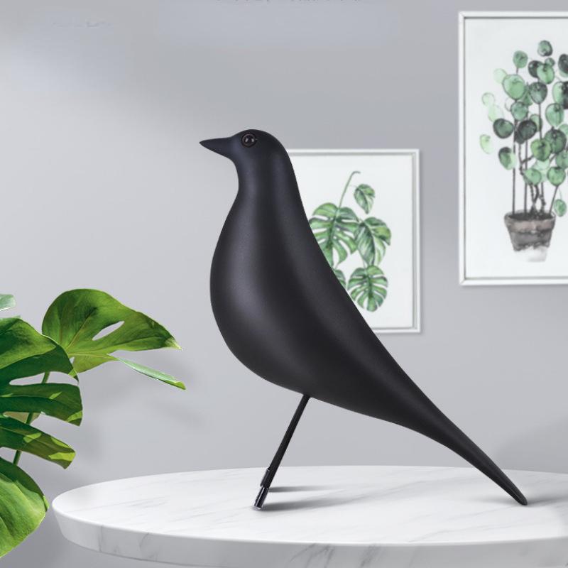 Eames Bird House Bird House Decoration, Office Desktop Resin Pigeon Decoration, Home Decoration Bird Sculpture Crafts.