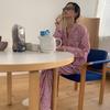 [Muse Stimmung] Paspel 40er Baumwoll-Modal Herz Karo Pyjama [Versand aus Korea] 100% Original