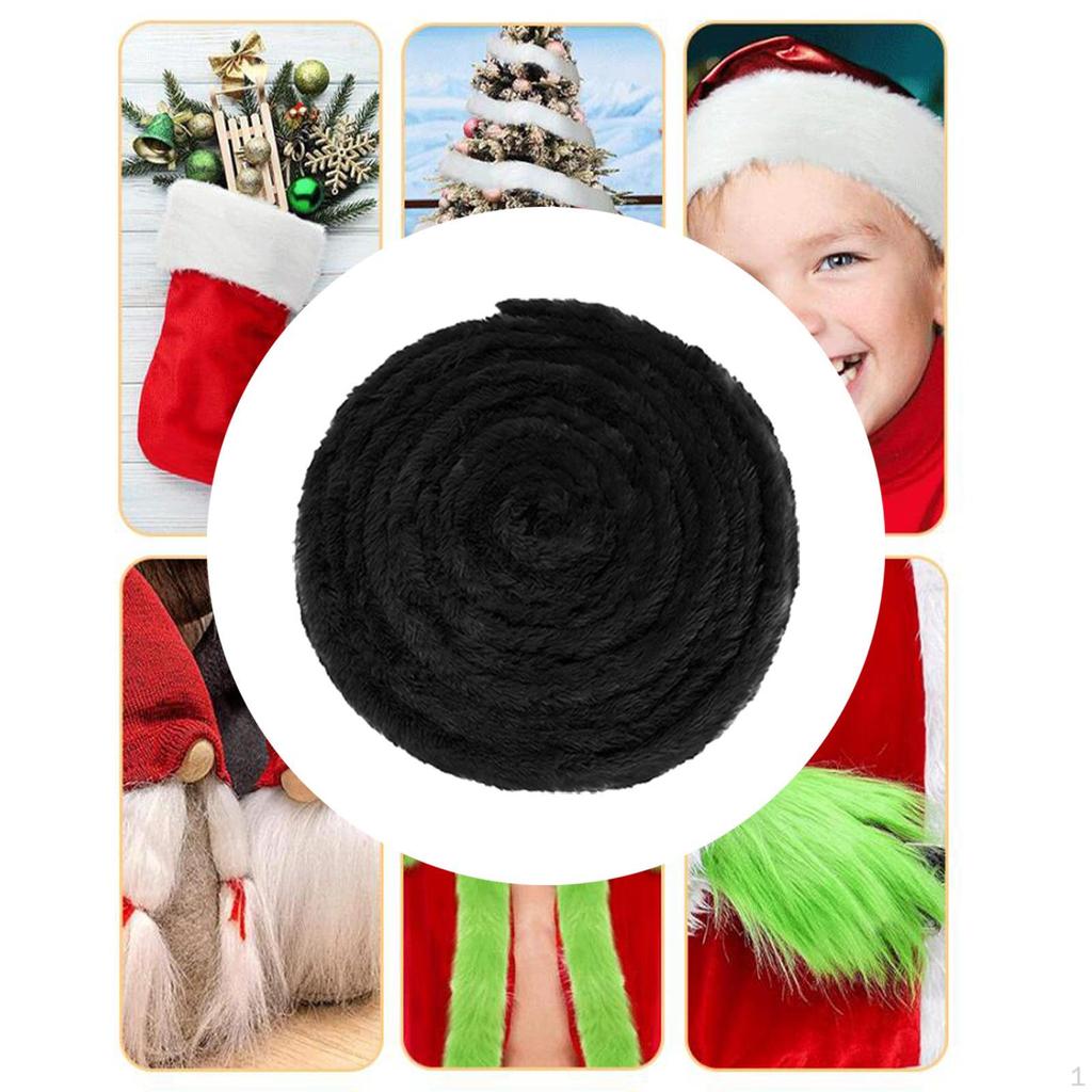 Sztuczne paski futrzane na Boże Narodzenie o szerokości 5 cm do obrzeży płaszczy, girlandy