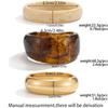 Salircon 3 Stile Y2K Punk Beige Kaffee Dickes Harz Acryl Smudging Armreifen Geometrisch Unregelmäßig Breites Armband Damenschmuck