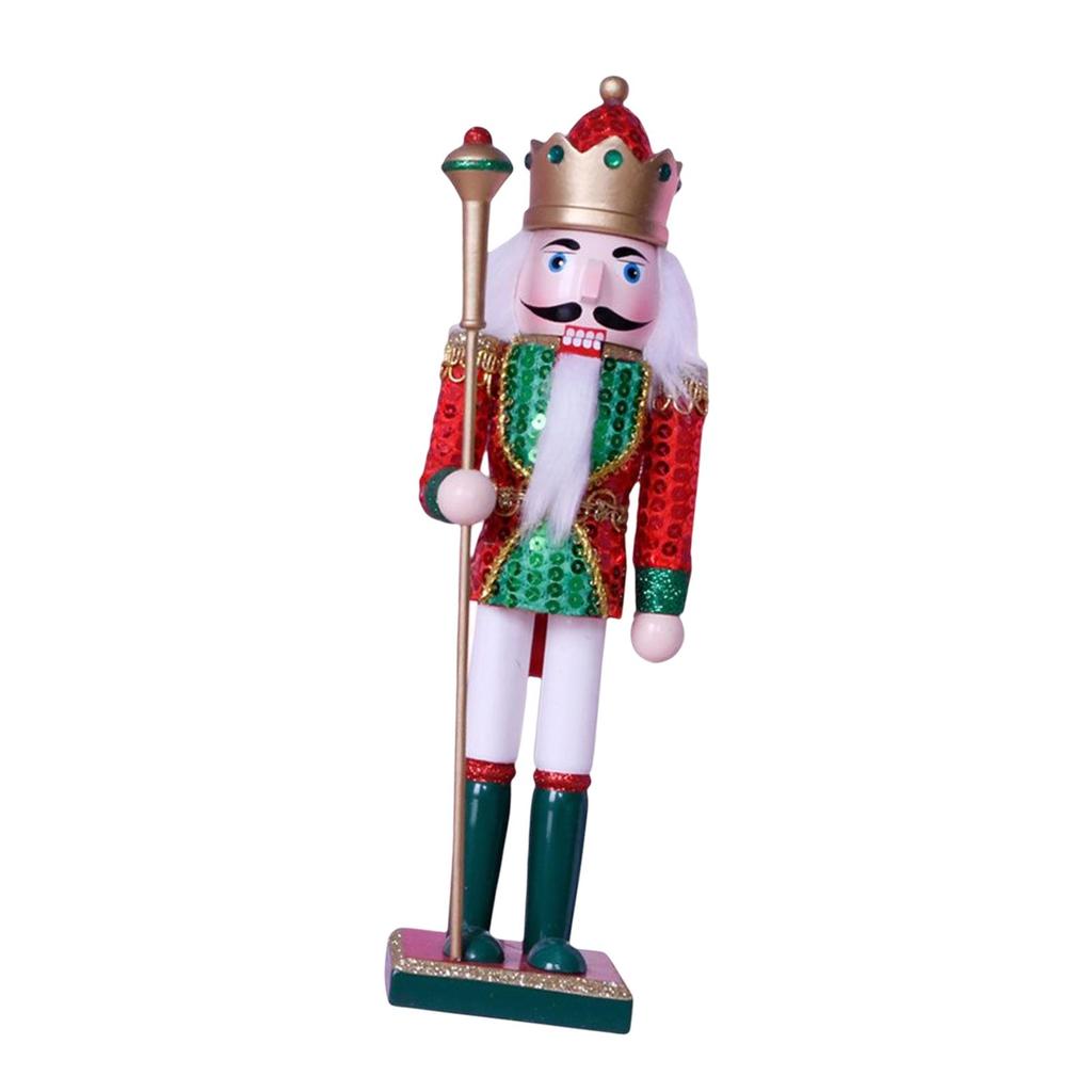 7,87 Zoll Traditioneller Holz-Nussknacker, Weihnachts-Holz-Nussknacker Festlich