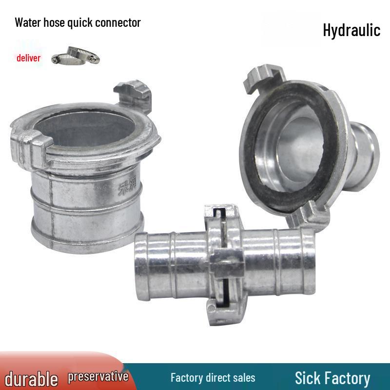 Aluminum Alloy Two-Jaw Quick Connector for Firefighting Water Hose (No Male/Female, Compatible with Soft Hose and Live Connector)
