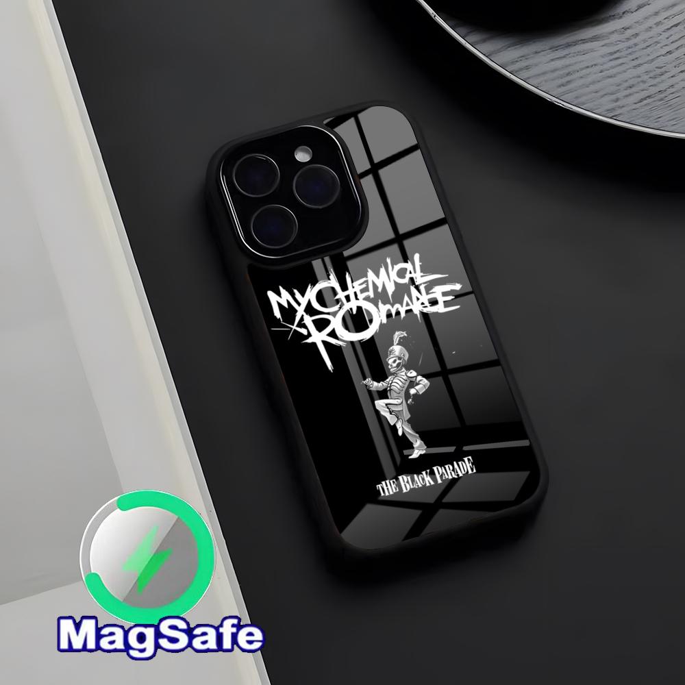 Rock Band My C-chemical Romance Handyhülle Magnetische Glas Hülle Für IPhone 17 Pro Max 16 15 14 13 11 Pro Max Plus Handyhülle