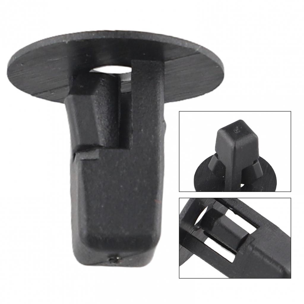 50pcs Car Fender Liner Clip Screw Grommet Clamp Auto Fasteners-Set Black