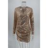 Fashion Clubwear V-neck Sequin Mini Dress Ball Gown Bodycon Party Dress Party Evening Dresses