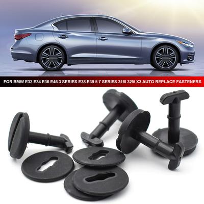 10 Peças Clips de Tapete de Carpete de Chão de Carro Trava de Torção Com Arruelas Para E32 E34 E36 E46 Série 3 E38 E39 Série 5 7 318I 325I X3 Fixadores de Substituição Automática