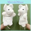 Cute Cartoon White Gray Mouse Yellow Cat Plush Puppet For Children Role Playing