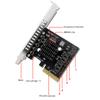 PCI-E SATA 3.0 Controller Card Supports Cascaded Trim PCIe X4 To SATA3.0 Expansion Adapter Card for Desktop PC