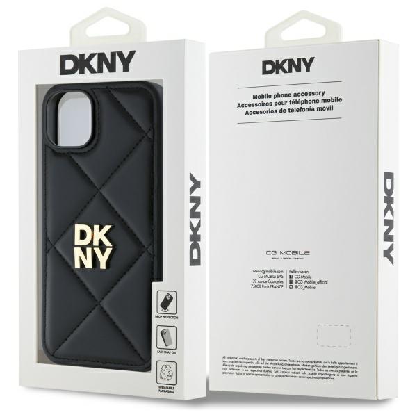 Dkny Dkhcp15Mpqdslk Iphone 15 Plus 6.7  Czarny/Black Quilted Stack Logo