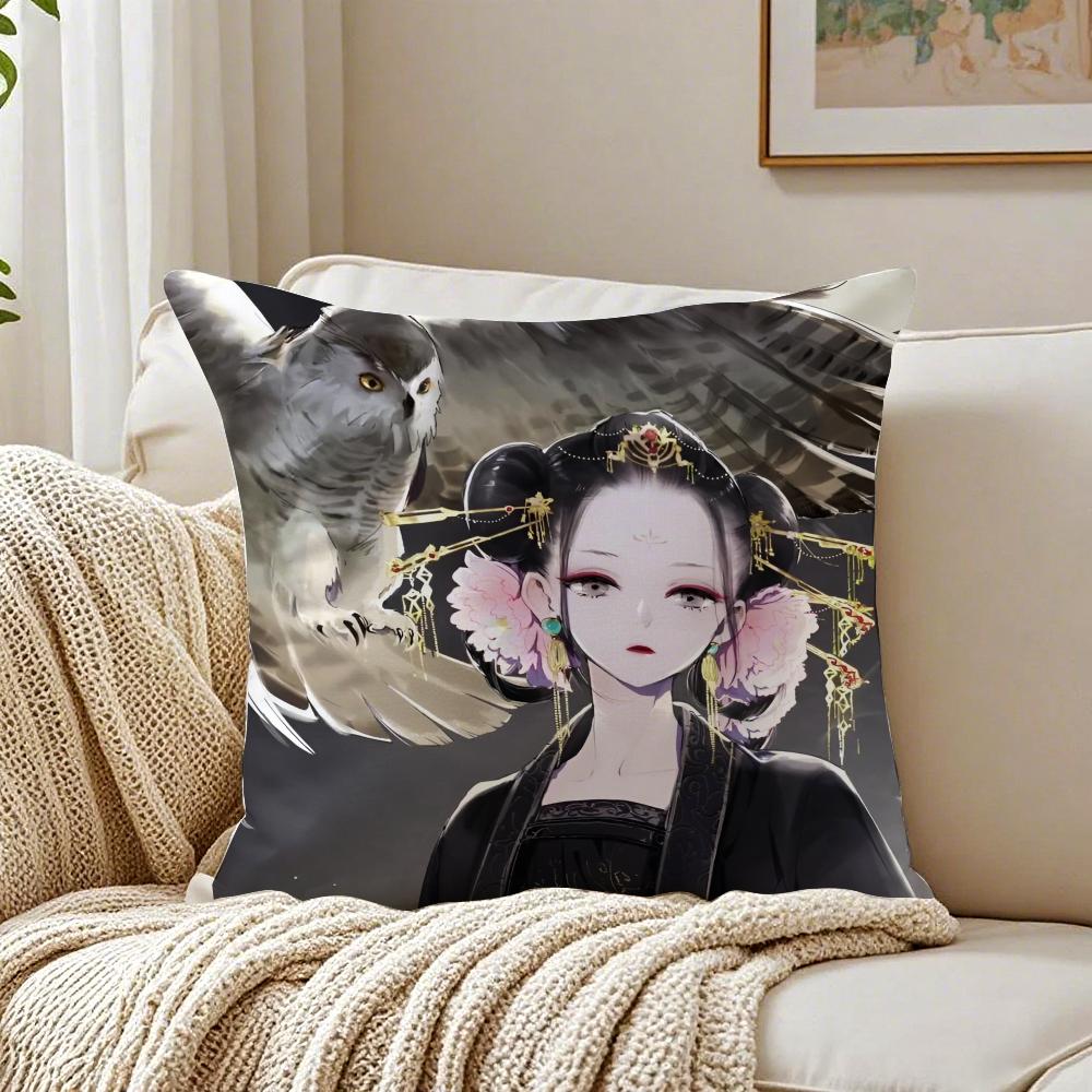 

Elegant Anime KKoukyuu no Karasu Cushion Cover Pillowcase Antidustmite living Room Sofa Decor Cushion Room 30X30cm