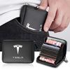 Leather Car Driver's License ID Card Bank Card Wallet Car Styling For Tesla Model 3 Model X S 2016-2023  Model Y Decals TM3 TMX