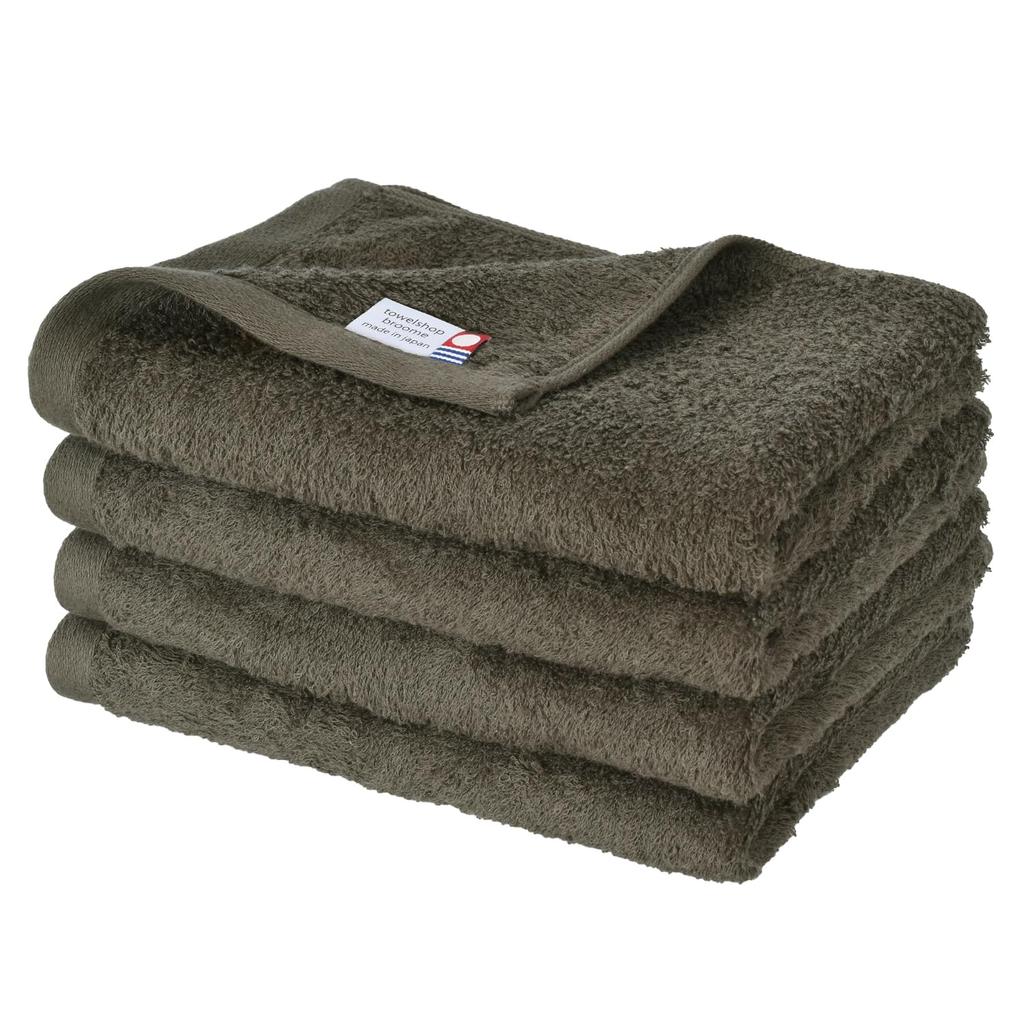 Bloom Imabari Towel Certified Face Towel Suitable for Indoor Made in Japan 4-Piece Set, Juupe, Soft, Absorbent, Thin, Quick-Drying, Drying, 100%