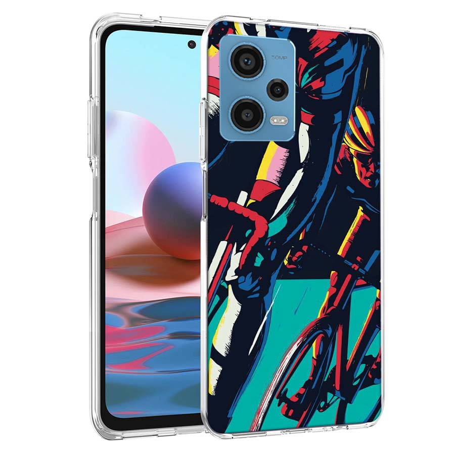 Bicycle Race Phone Case For Redmi Note 13 12 14 15 Pro Plus 13R 11 11T 11E 11S 10 Pro 10S 9 9S Cover Cell Clear TPU Capa Cases S