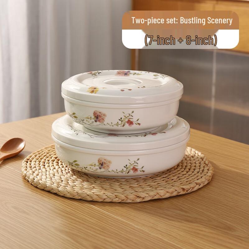 OIMG Prosperous Scenery Ceramic Stew Pot Set