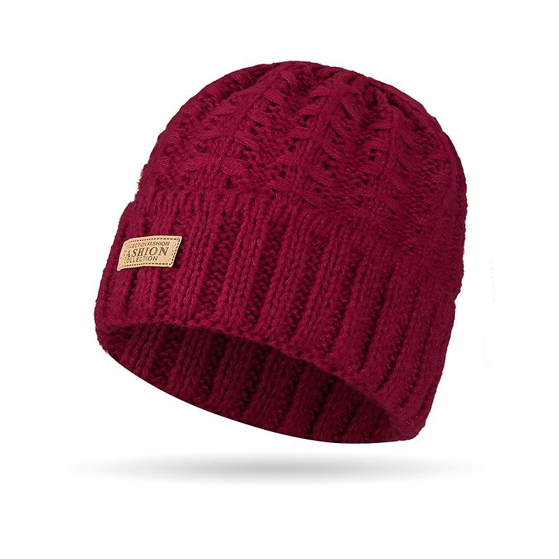 Dámská pletená čepice a šála v korejském stylu - Teplé, všestranné, jednobarevné