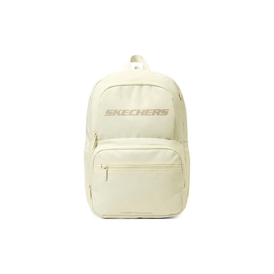 Skechers Fashion Casual Large Capacity Portable Fabric Backpack Unisex Backpack Cream-White L323U095-031A Cream White