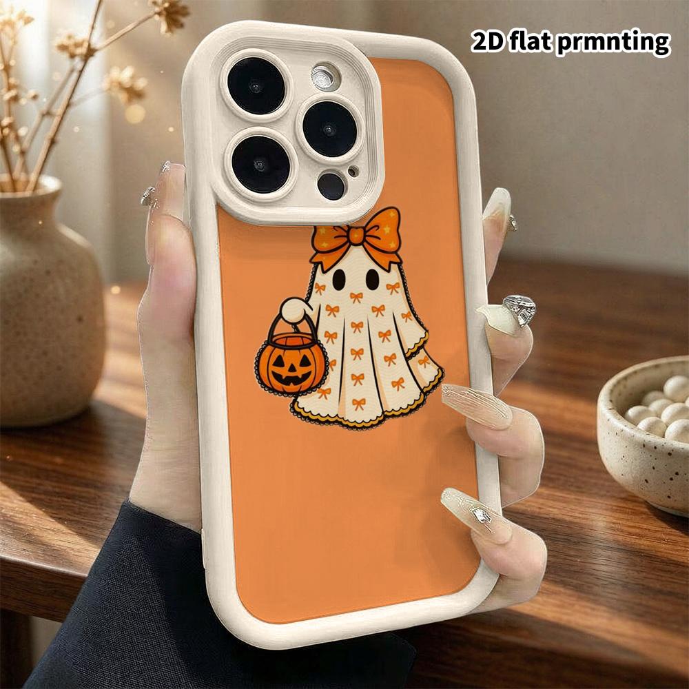 Phone case: 2D flat, suitable for iPhone 18, 17, 16, 15, 14, 13 Pro protective case, cartoon flat color, perfect Christmas and Halloween holiday gift