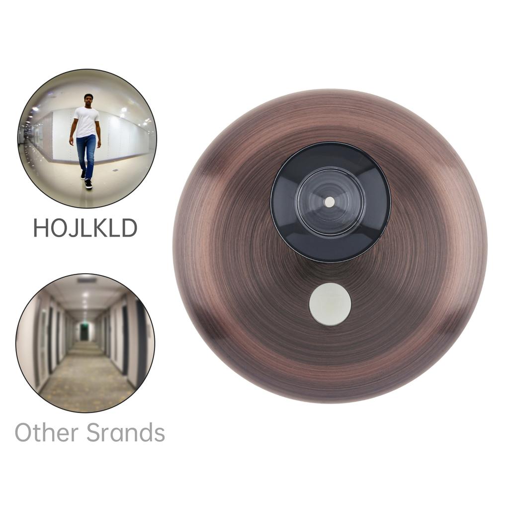 Angle Door Viewer Peephole: Reinforced Zinc-Aluminum Core with HD Optical Lens, 360° Rotation & Anti-Spy Cover for 2.17-4.13 Thickness