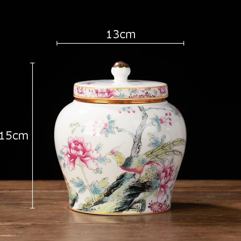 Blau-weiße Porzellan-Teedose Keramik-Tee-Organizer-Box Aufbewahrungsgläser Schreibtischdekoration Teeglas Kaffeebehälter Teedose