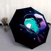 1pc Moon Witch Automatic Open/Close, Foldable Compact Umbrella with 8-Rib Shaft, Perfect Gift For Men And Women 121