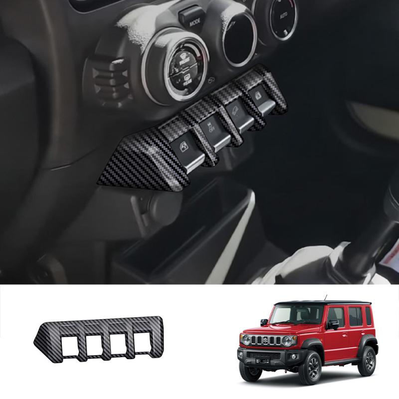 For Suzuki Jimny Nomade -2025 ABS carbonfiber door handle bowl window rise switch gear Handbrake AC vent Navigation cover
