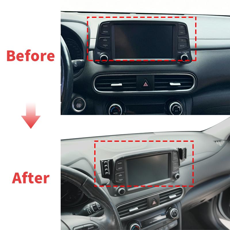 For Hyundai Kona 2017 2018 RHD LHD Integrated Screen Mount Phone Holder Mount Car Accessoires