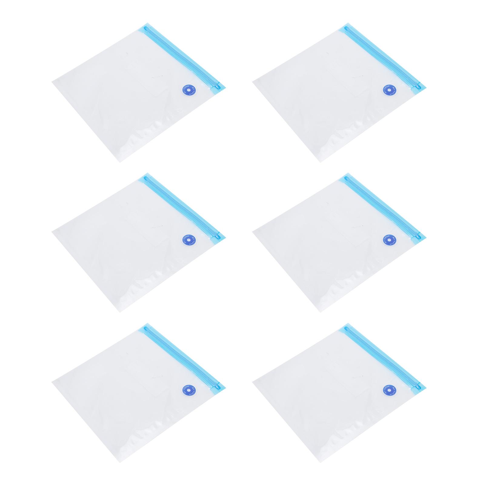 6Pcs Vacuum Zipper Bags Food Sealer Storage Reusable Bags with Double Layer Zippers Designed29x22cm 757₽