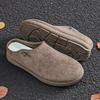Men’s Summer Sandals Slipper Clogs Backless Mules Khaki Casual Shoes for Students Over Sized