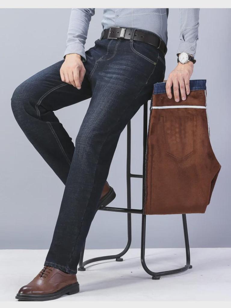 Herren Mid-Age Business Jeans: Bequem, hochwertig, leicht elastisch, pflegeleicht, gerade Passform für Frühling und Herbst