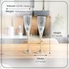Silver Goblet Flute Wine Glass with Blue Box, Best for Parties, Diwali Gift Item, 100 ML Each, Set of 2
