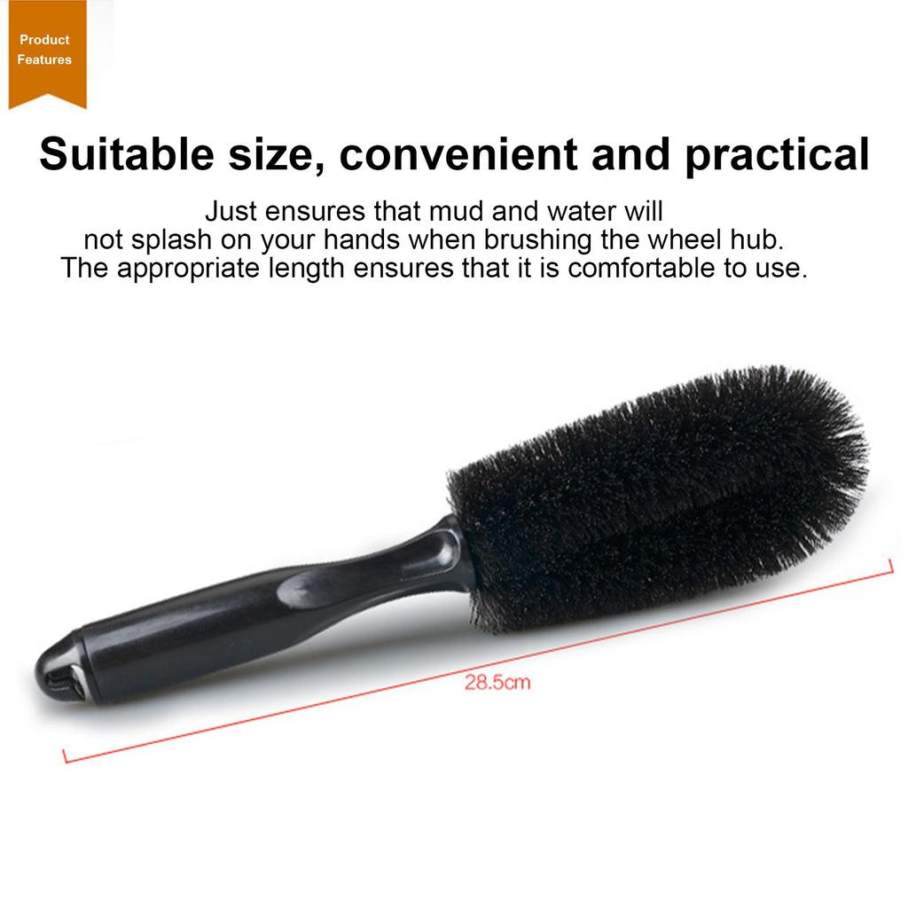 Wheel Cleaner Brush Car Wash Brush for Wheels Automotive Ergonomic Detailing Cleaning Exterior Wash Tool for RVs Motorcycles