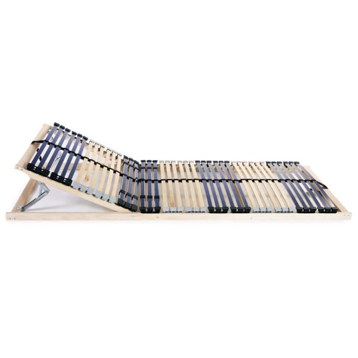 VidaXL Sommier à lattes avec 42 lattes 7 zones 80 x 200 cm